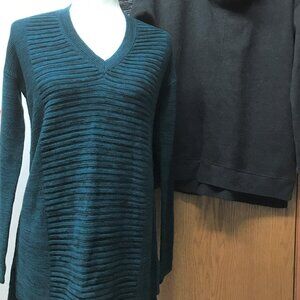 Ellen Tracy NWOT Sweater Tunic small long sleeve, hi-low, V-neck